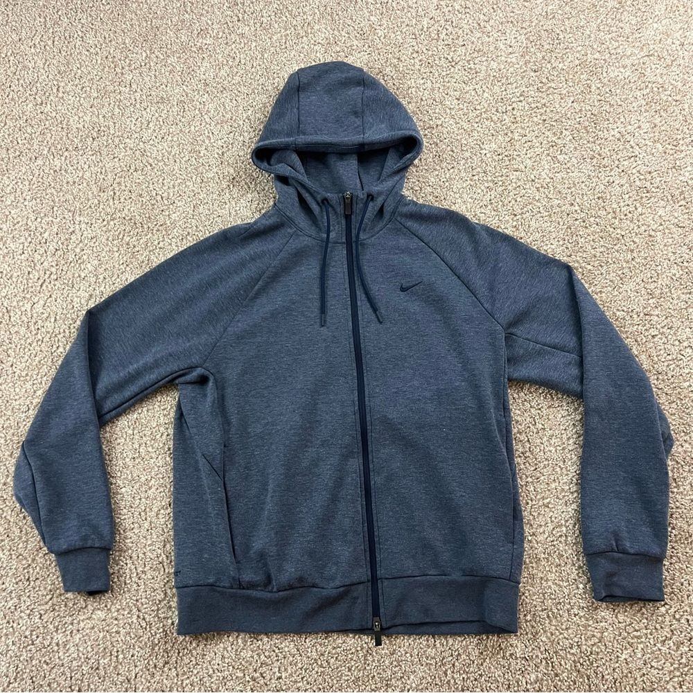 Nike Drifit double zip hooded sweatshirt men's M